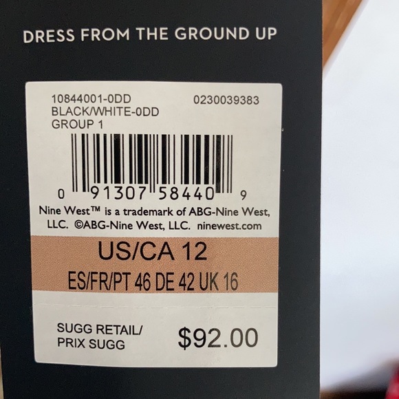 Nine West dress faux leather neckline abstract animal print like 12 - Picture 7 of 16